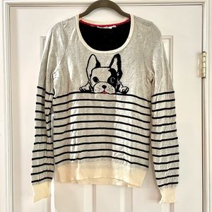 Anthropologie Boston Terrier Sweater